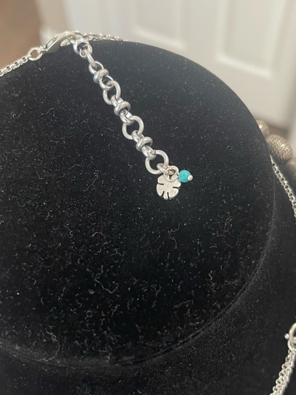 Lucky Brand Silver-Tone Layered Necklace with Turquoise Accents - Picture 7 of 8